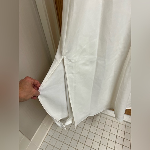 Sachin + Babi - Pema Satin Midi Dress White Pearl Gold Wedding
Straps - Picture 10 of 14